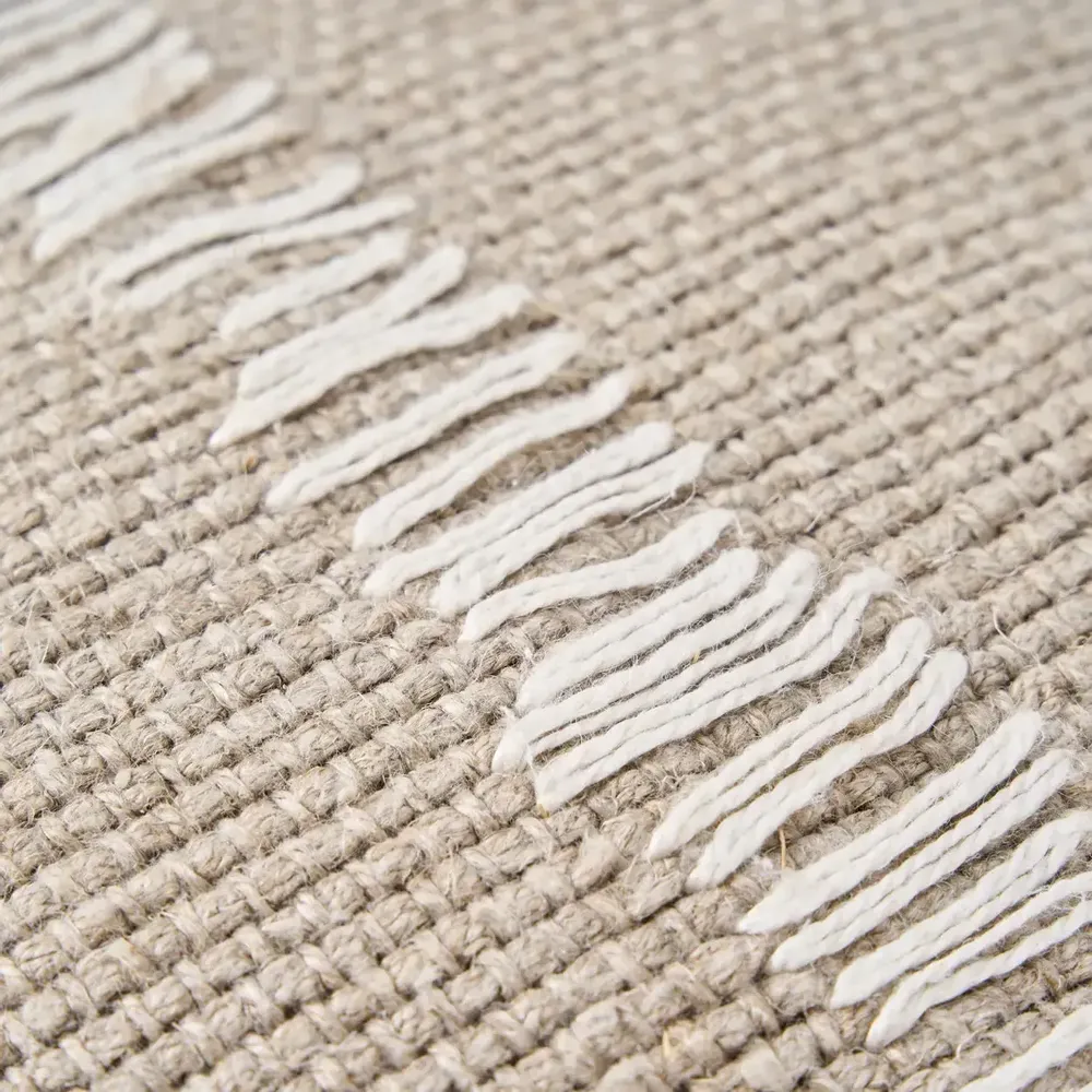 Fabric cushions - The Linen Stitch Cushion Cover - Natural White - BAZAR BIZAR LIVING