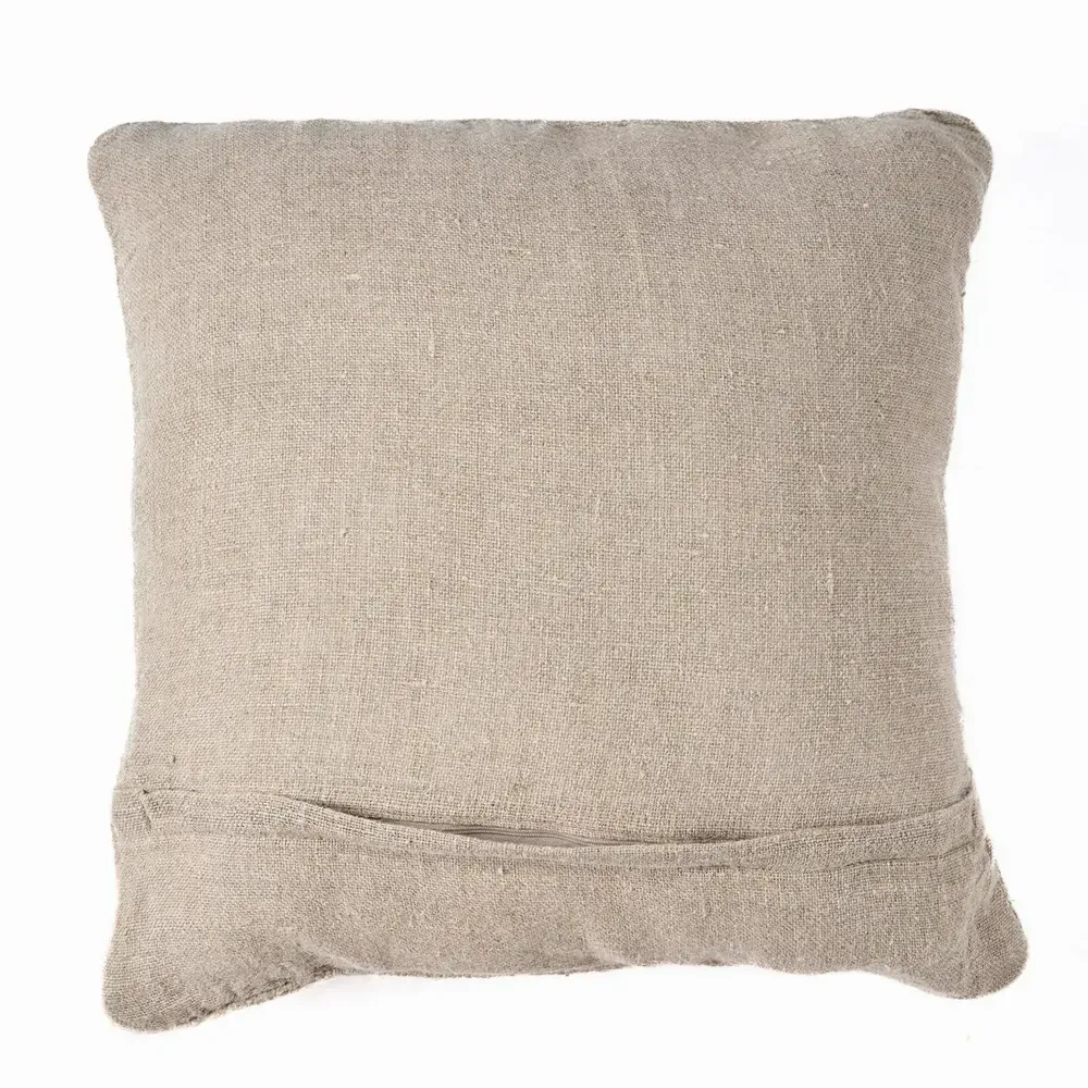 Fabric cushions - The Linen Stitch Cushion Cover - Natural White - BAZAR BIZAR LIVING