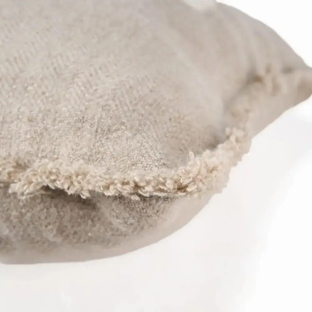 Fabric cushions - The Ivory Cross Cushion Cover - Natural White - 50x50 - BAZAR BIZAR LIVING