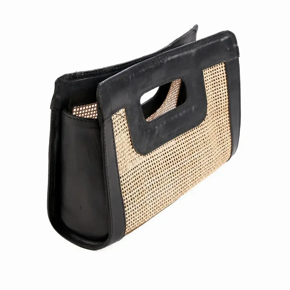 Bags and totes - The Riviera Noir Clutch - Natural Black - BAZAR BIZAR LIVING
