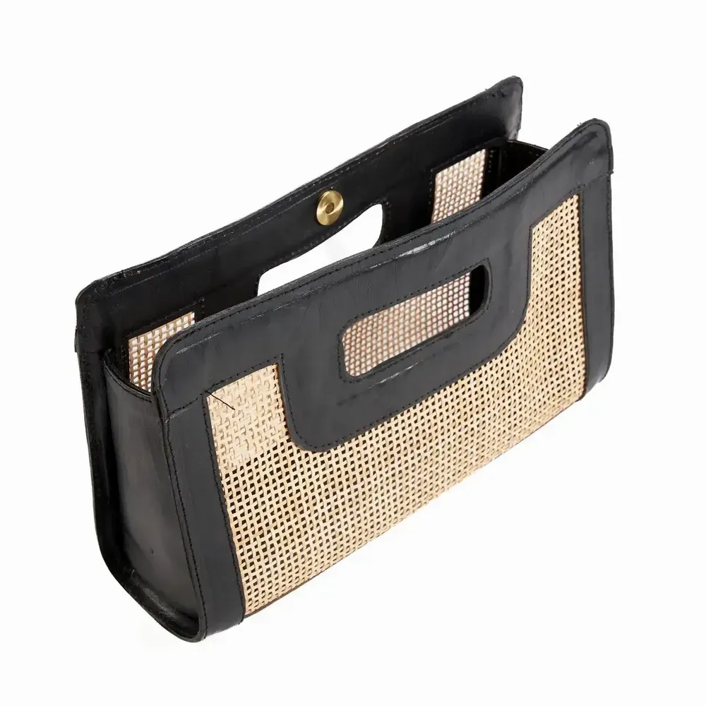 Bags and totes - The Riviera Noir Clutch - Natural Black - BAZAR BIZAR LIVING