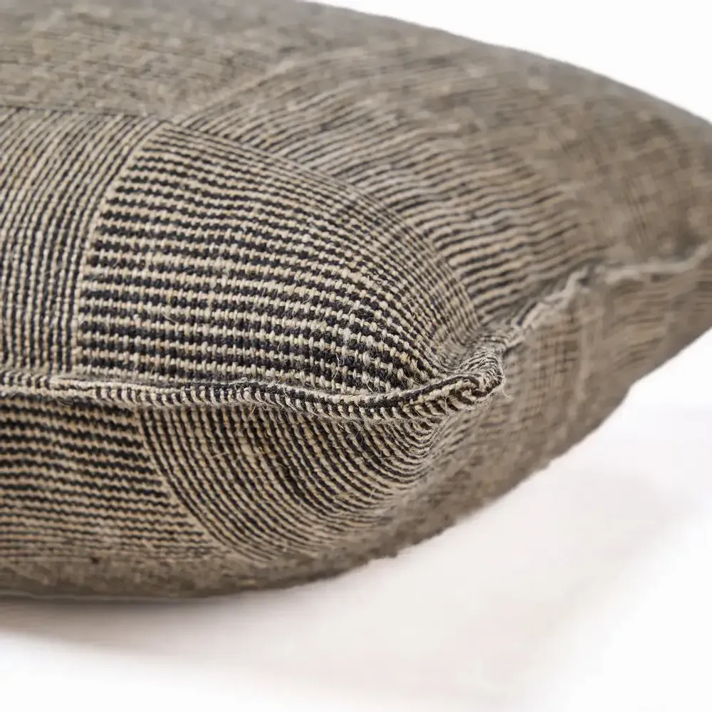 Fabric cushions - The Bloc Party Cushion Cover - Black Natural - 50x50 - BAZAR BIZAR LIVING