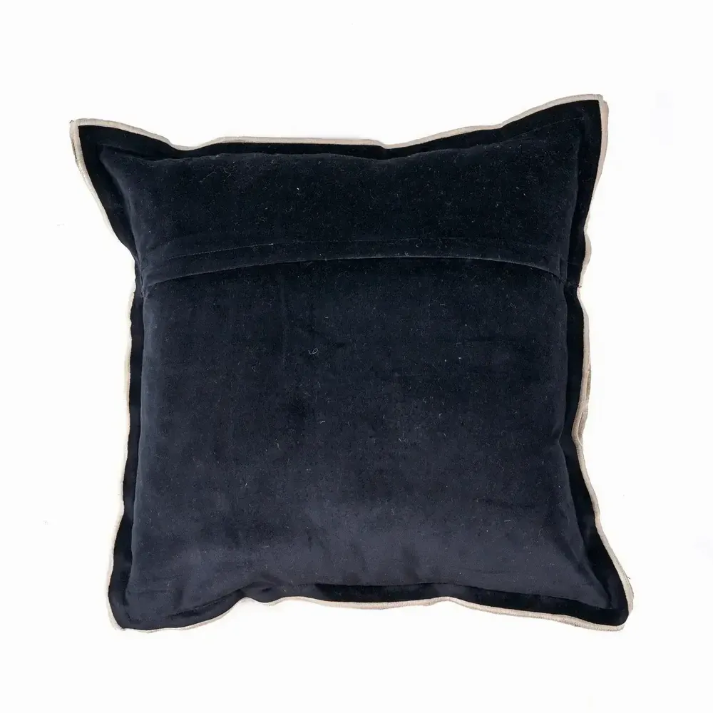 Fabric cushions - The Nordic Stripe Cushion Cover - Natural Black - 50x50 - BAZAR BIZAR LIVING