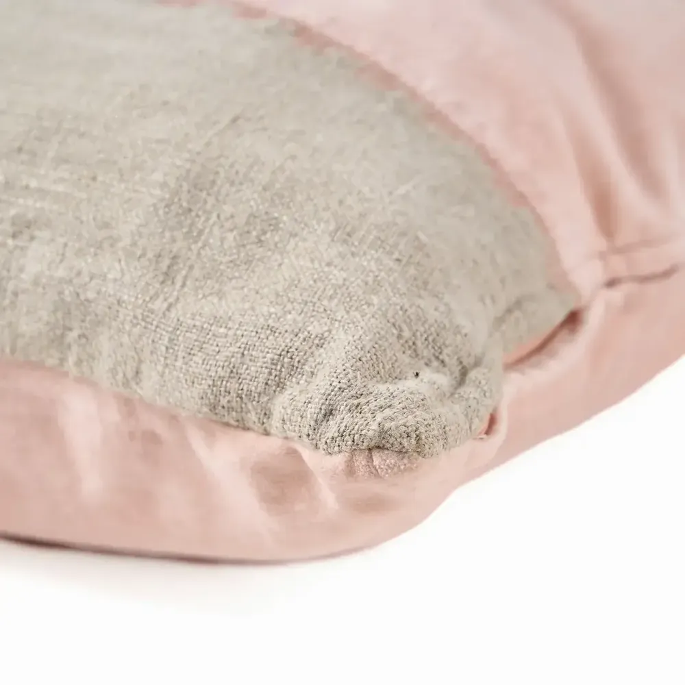 Fabric cushions - The Velvet Divorce Cushion Cover - Natural Pink - 30x50 - BAZAR BIZAR LIVING