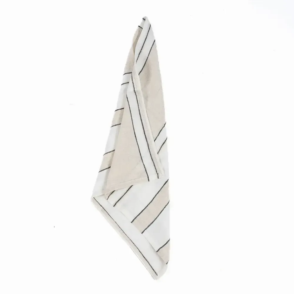 Serviettes - La Serviette Provence - Natural Black White - 45x45 - BAZAR BIZAR LIVING