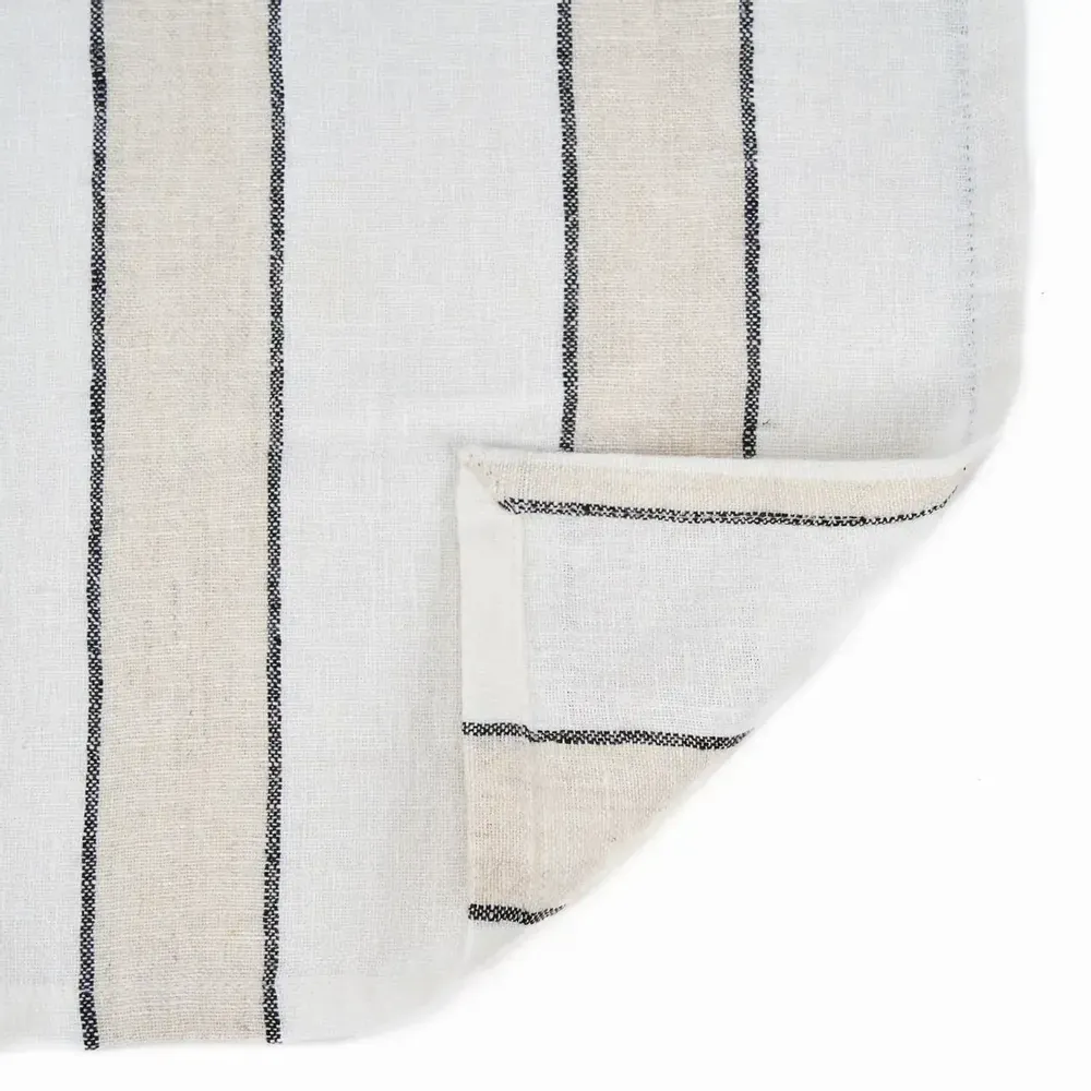 Serviettes - La Serviette Provence - Natural Black White - 45x45 - BAZAR BIZAR LIVING