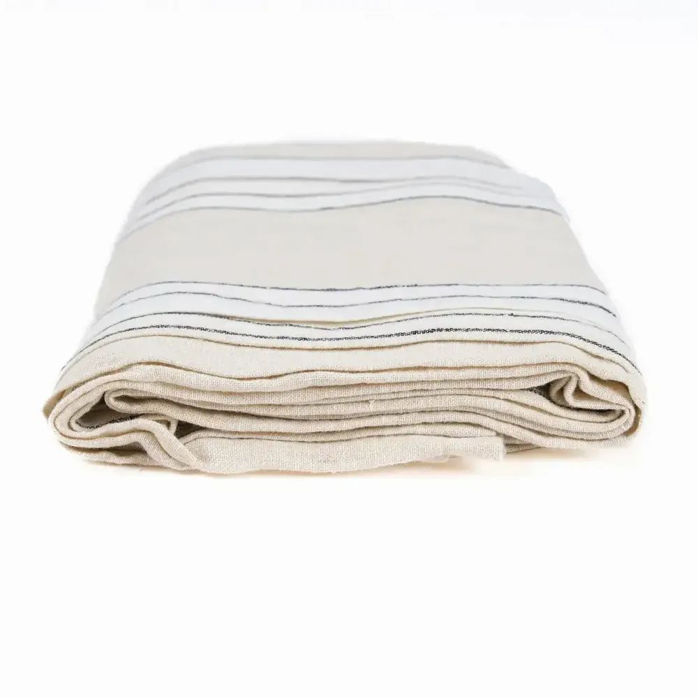 Nappes - La Nappe Provence - Natural Black White - 150x250 - BAZAR BIZAR LIVING
