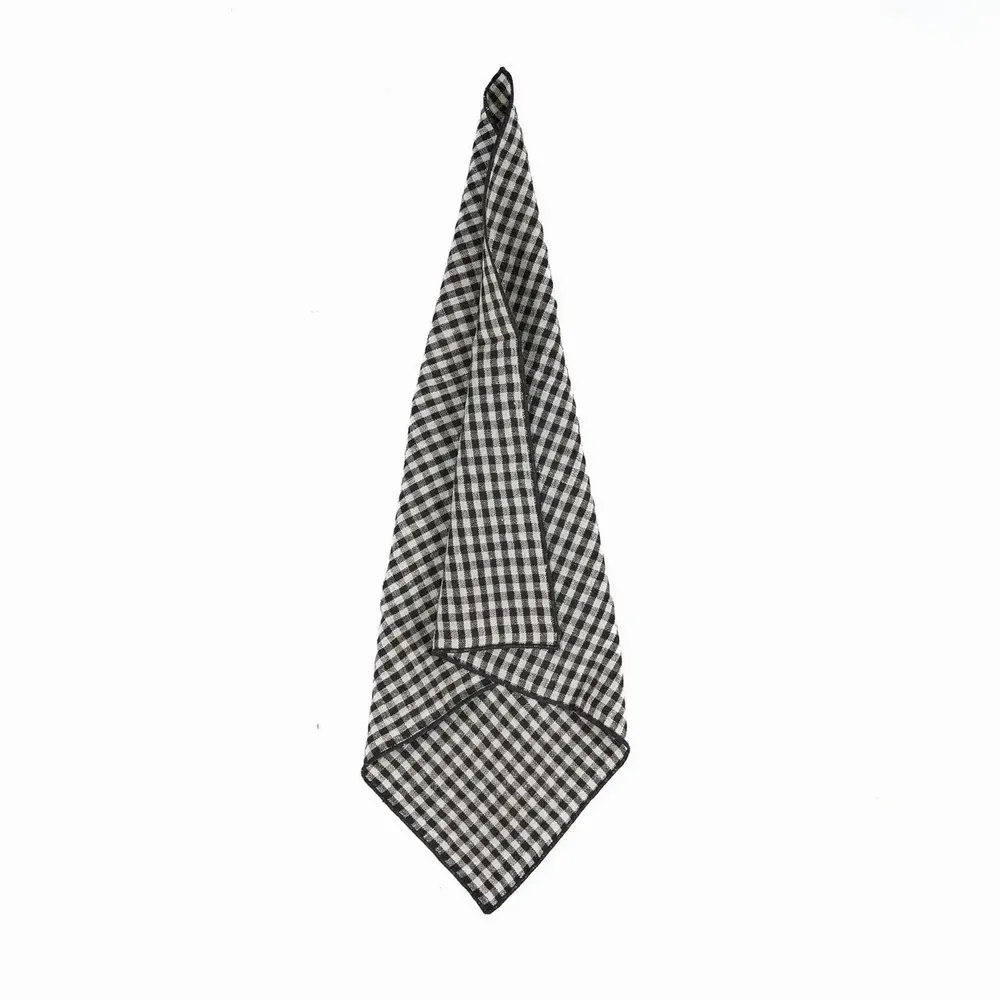 Serviettes - La Serviette Picknick - Naturel Noir - 45x45 - BAZAR BIZAR LIVING