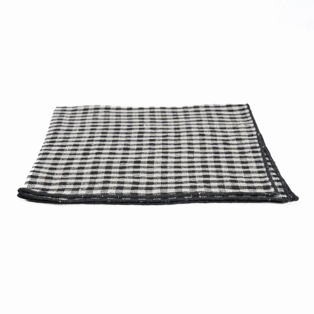 Serviettes - La Serviette Picknick - Naturel Noir - 45x45 - BAZAR BIZAR LIVING