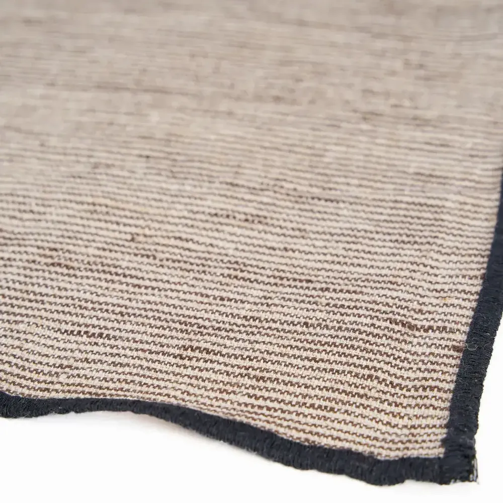 Serviettes - La Serviette Code Lin - Naturel Noir - 45x45 - BAZAR BIZAR LIVING