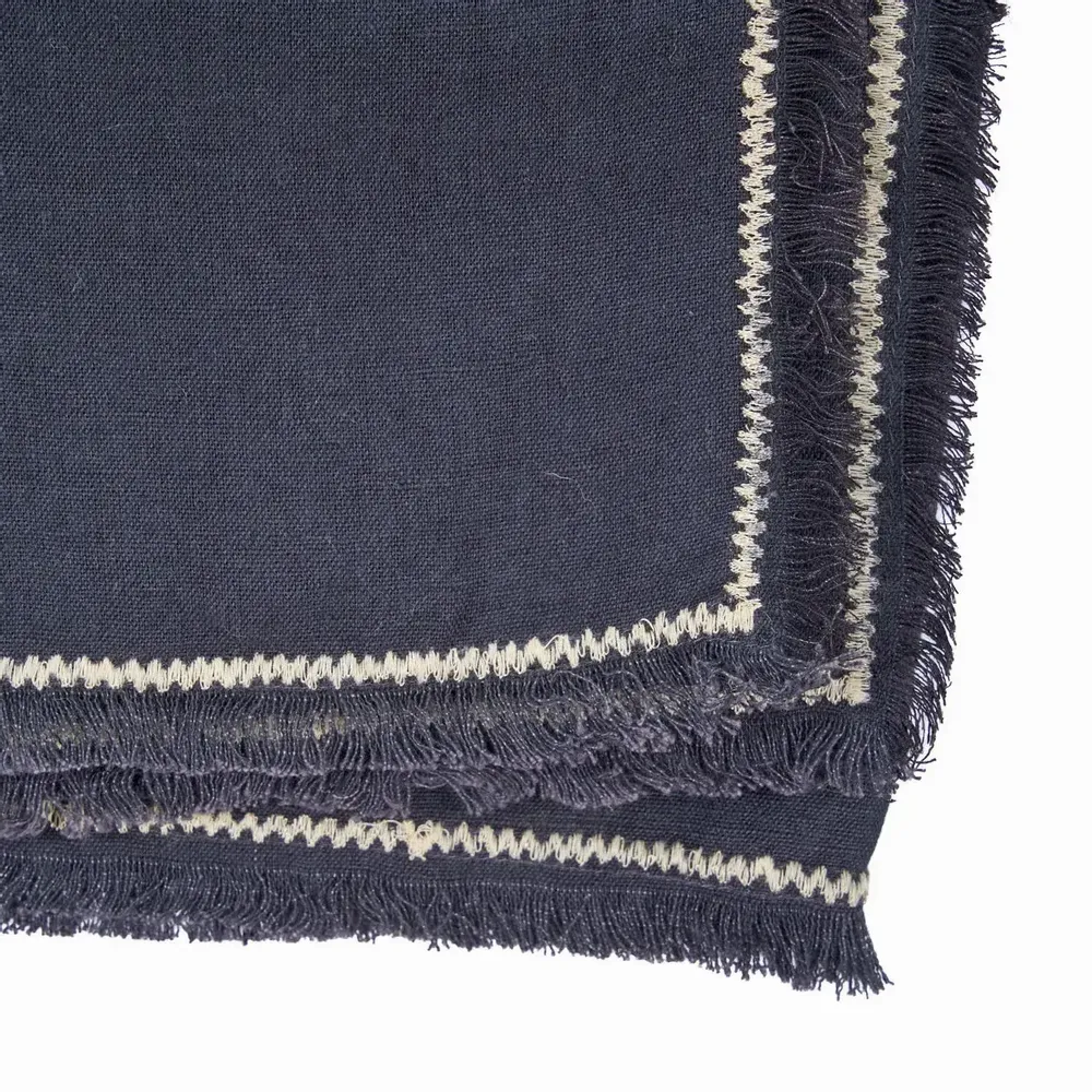 Nappes - La Nappe Tuscany - Noir Naturel - 150x250 - BAZAR BIZAR LIVING