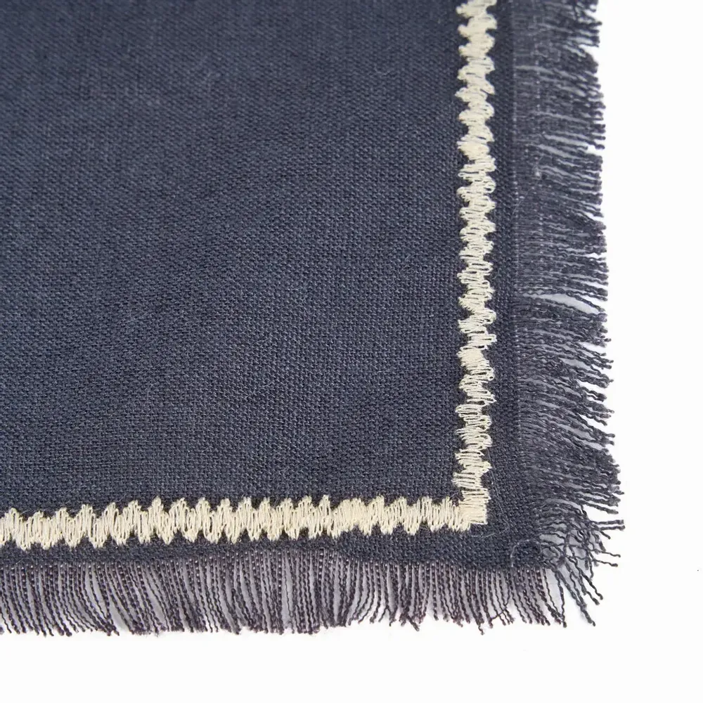 Serviettes - La Serviette Tuscany - Noir Naturel - 45x45 - BAZAR BIZAR LIVING