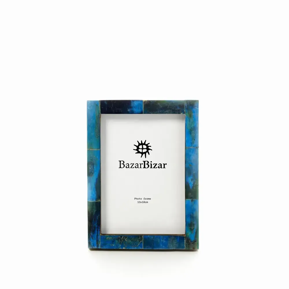 Frames - The Azure Patchwork Frame - Turquoise - 13x18 - BAZAR BIZAR LIVING
