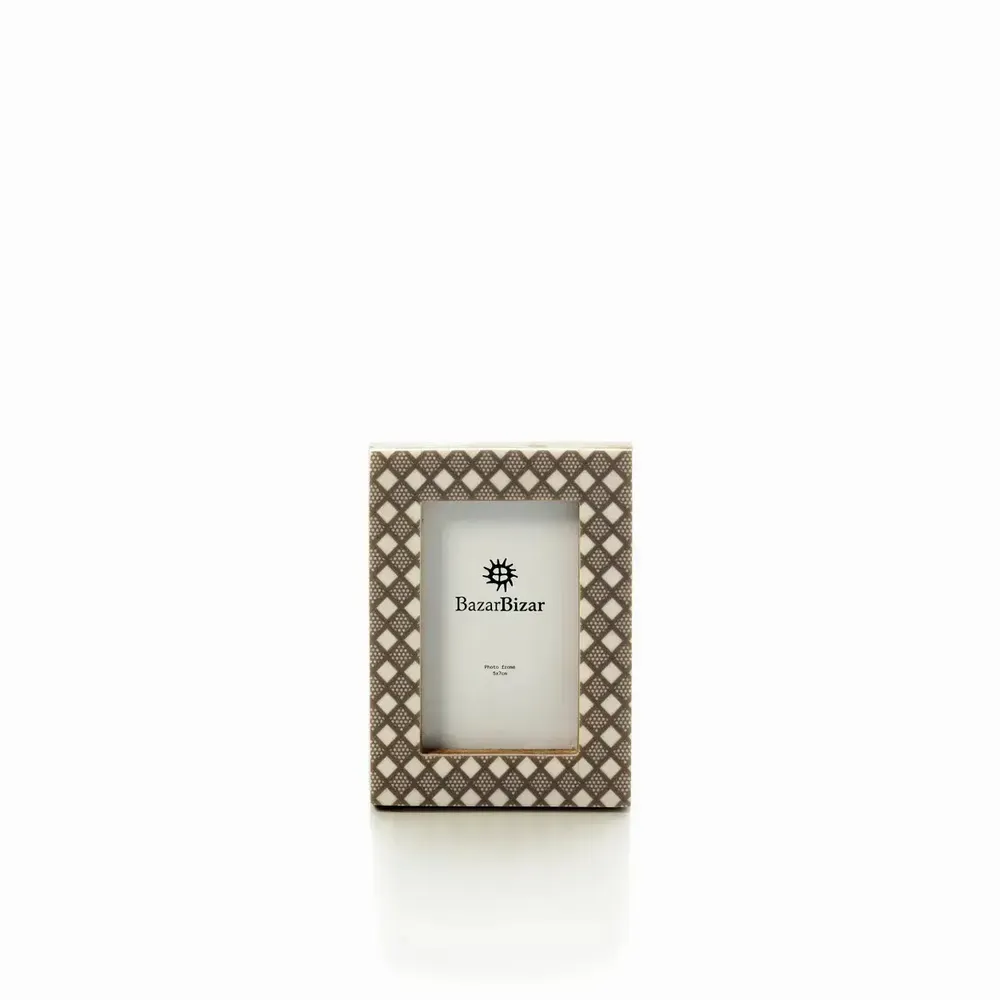 Cadres - Le Bone Petite Frame - Blanc Marron - 5x7 - BAZAR BIZAR LIVING