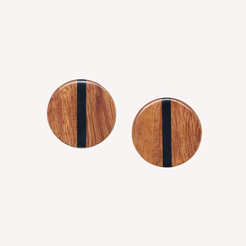 Bijoux - Boucles d'oreilles clips ronds - Cannelle - NATURE BIJOUX