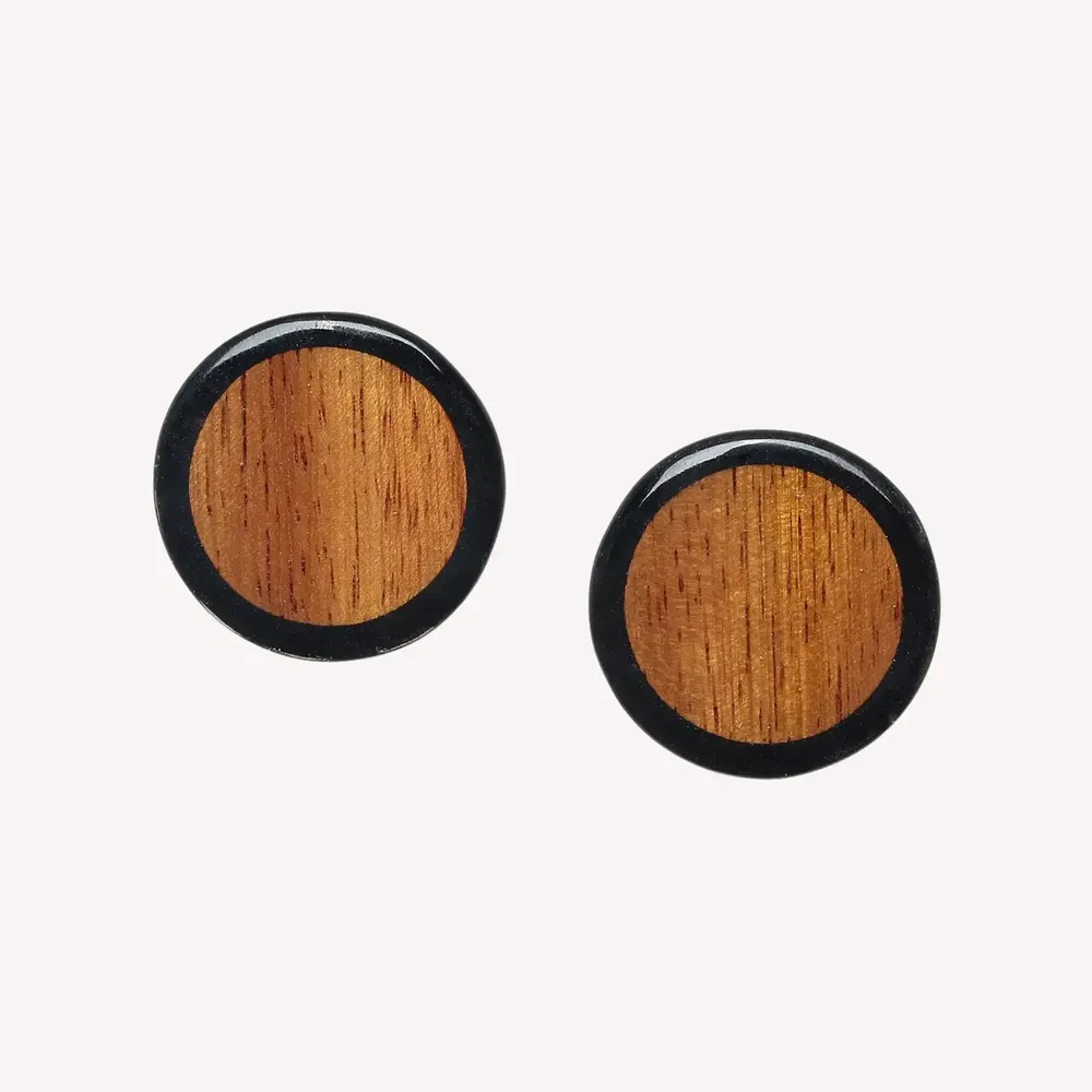 Jewelry - Small round post earrings - Cannelle - NATURE BIJOUX