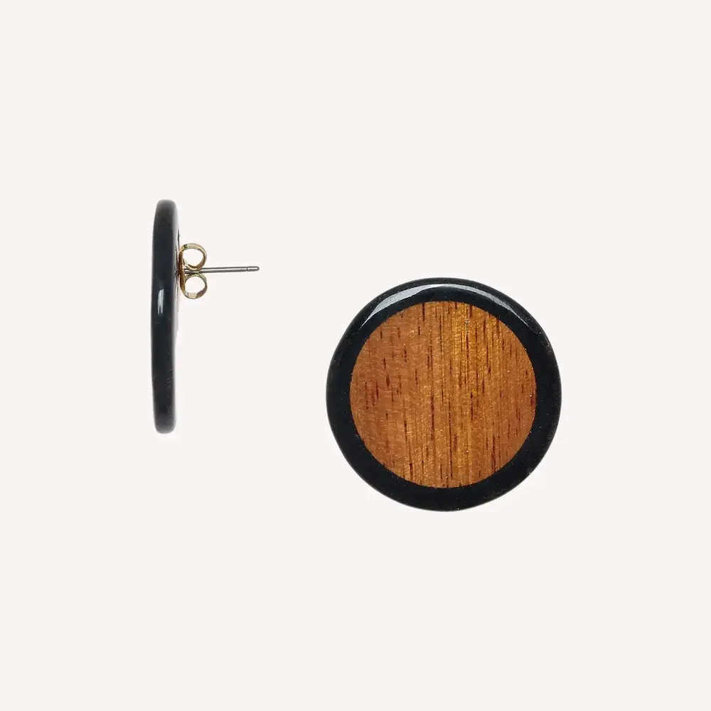 Jewelry - Small round post earrings - Cannelle - NATURE BIJOUX