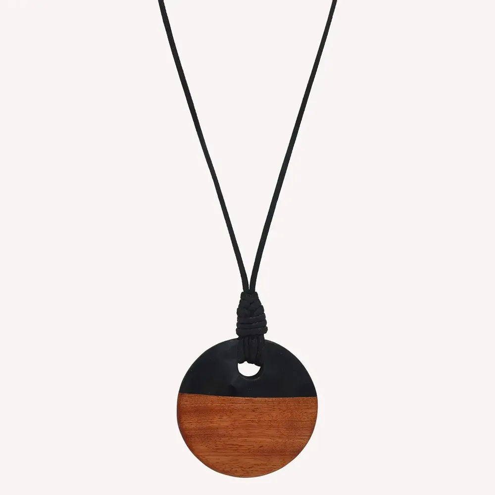 Jewelry - Long necklace with round pendant - Cannelle - NATURE BIJOUX