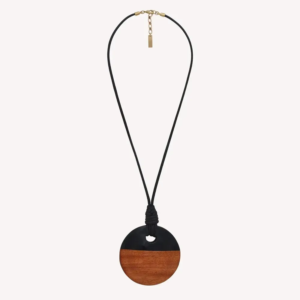 Jewelry - Long necklace with round pendant - Cannelle - NATURE BIJOUX