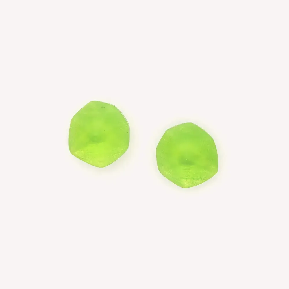 Jewelry - Simple post earrings lime green - Combava - NATURE BIJOUX