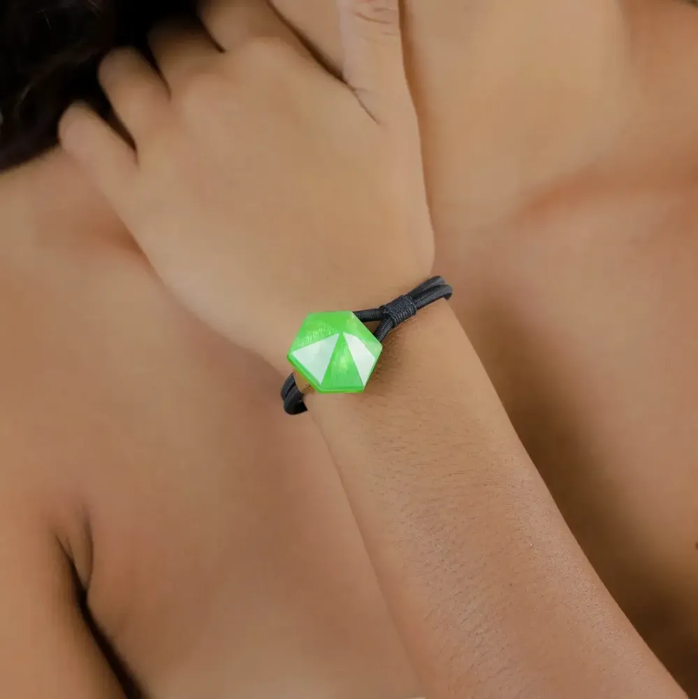 Bijoux - Bracelet sandow et médaillon vert agrume - Combava - NATURE BIJOUX