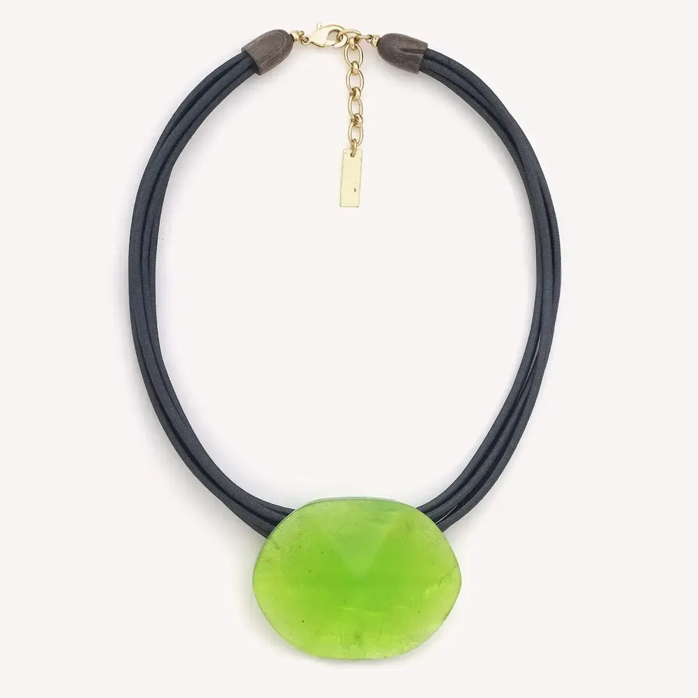 Jewelry - Lime green pendant necklace - Combava - NATURE BIJOUX
