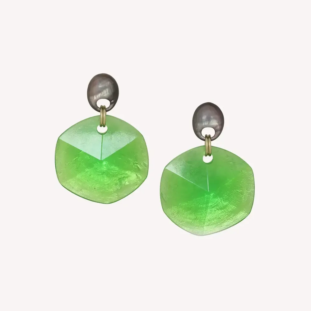 Bijoux - Boucles d'oreilles poussoir grand modèle - Combava - NATURE BIJOUX