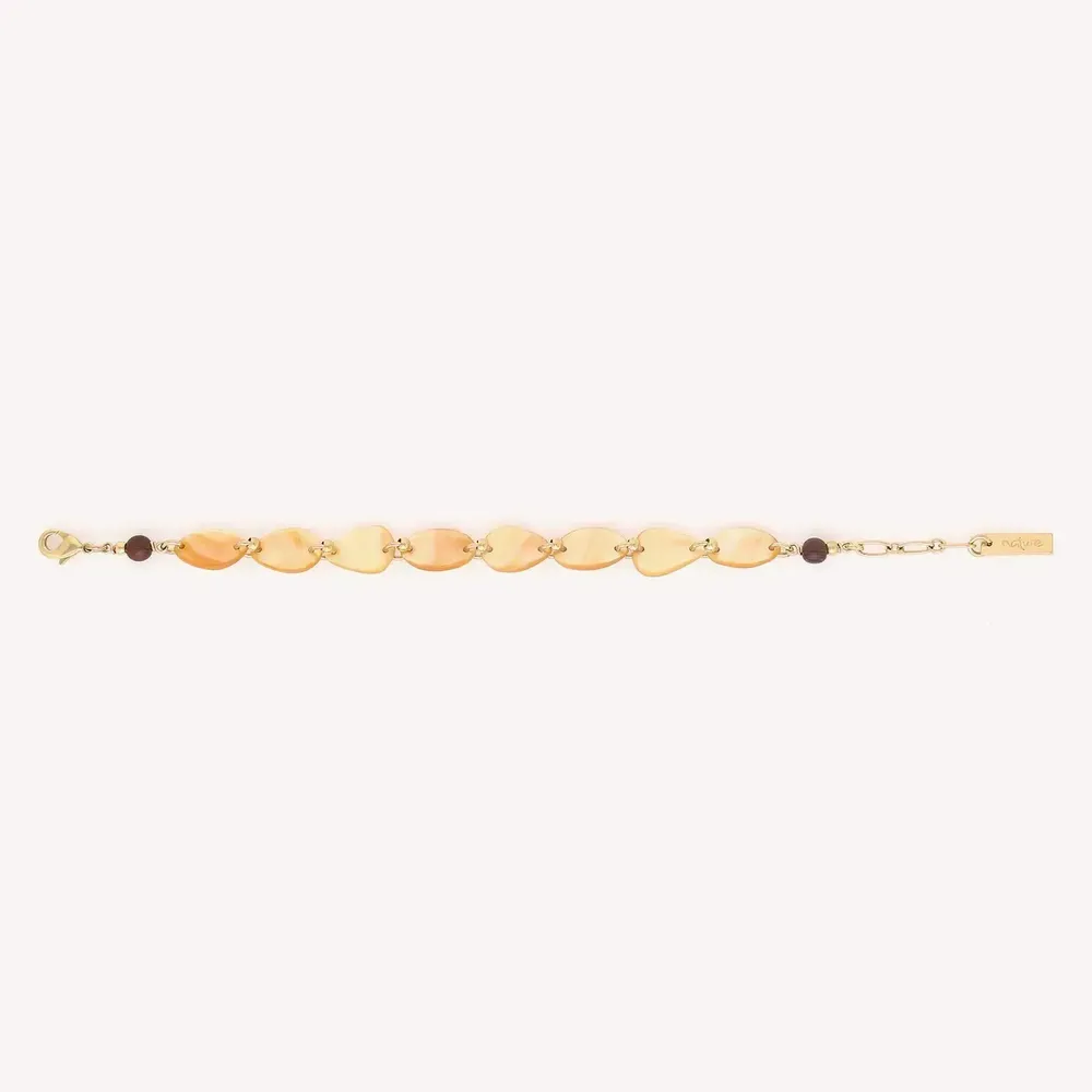 Jewelry - Adjustable bracelet yellow MOP petal - Fioria - NATURE BIJOUX