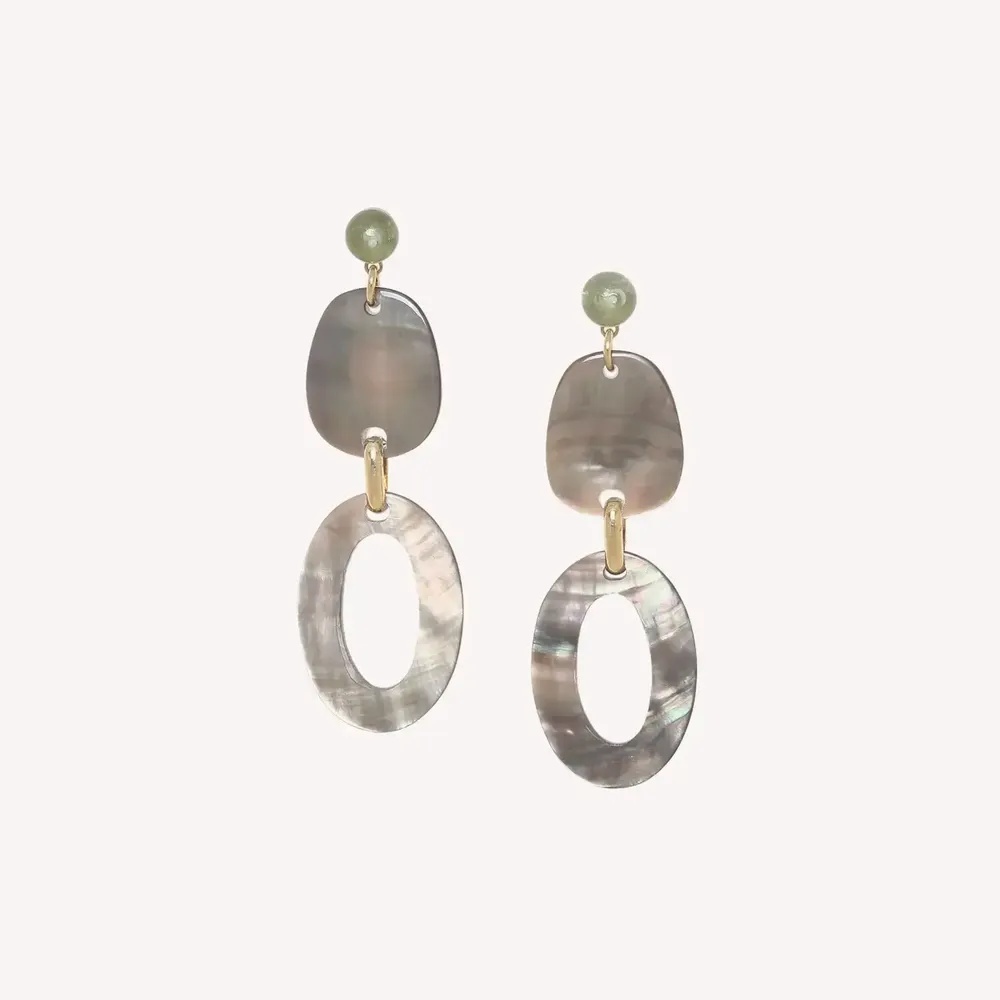 Jewelry - Post earrings with fluorite bead top - Fluorite - NATURE BIJOUX