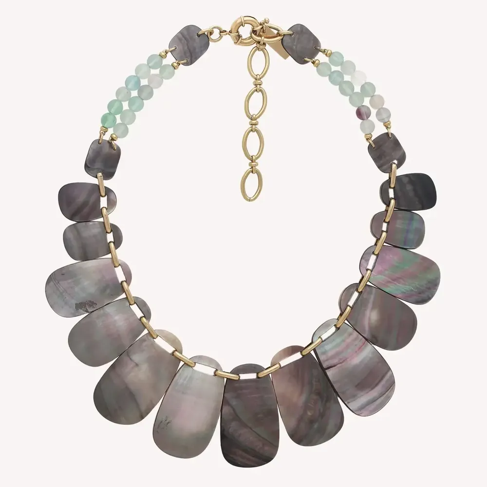 Jewelry - Black lip plastron necklace - Fluorite - NATURE BIJOUX