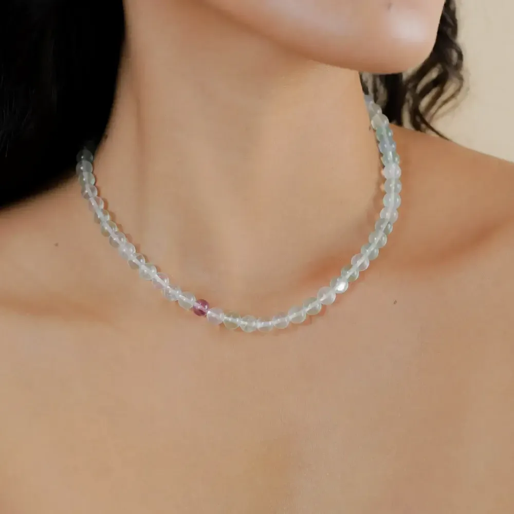 Jewelry - Simple adjustable fluorite necklace - Fluorite - NATURE BIJOUX