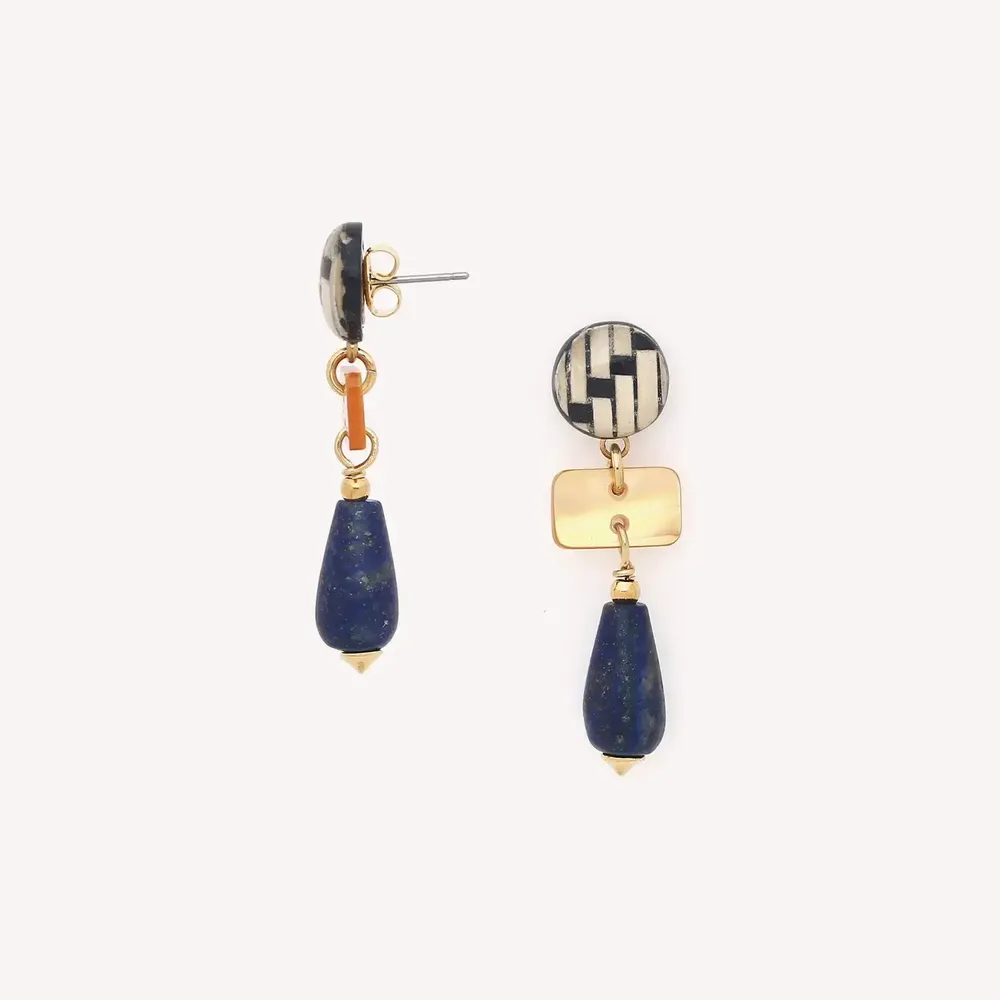 Jewelry - Small drop earrings - Madam Bogolan - NATURE BIJOUX