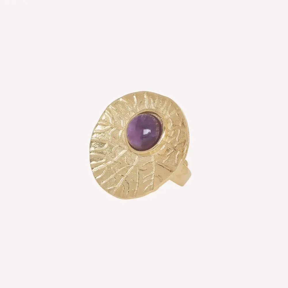 Bijoux - Bague ajustable améthyste - Minerama - NATURE BIJOUX
