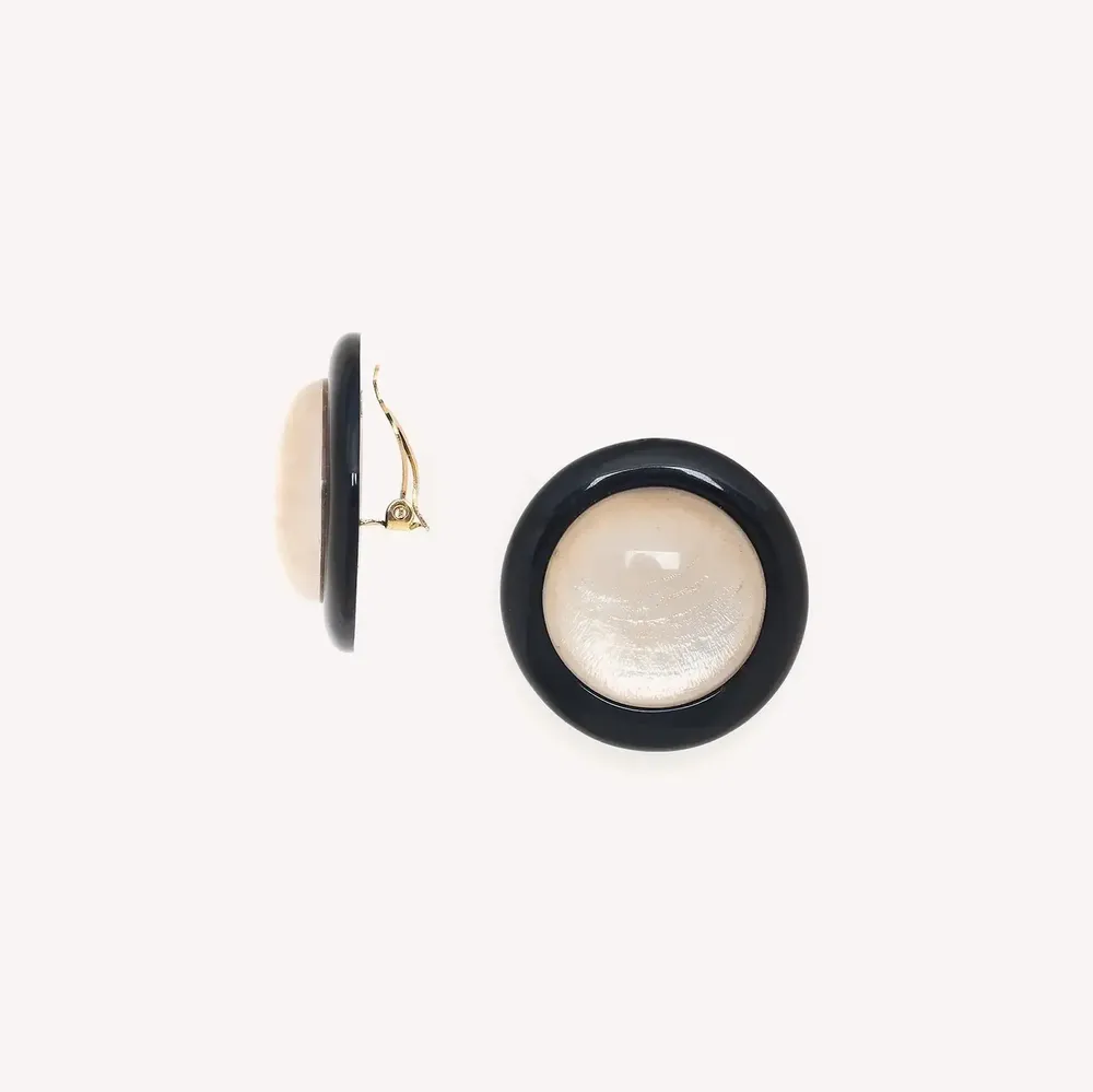 Bijoux - Boucles d'oreilles clips ronds - Saint Honore - NATURE BIJOUX