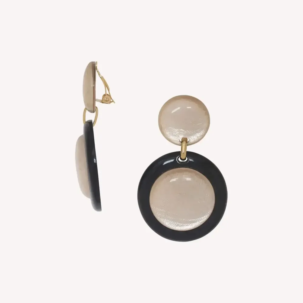 Jewelry - XL clip earrings 2 discs - Saint Honore - NATURE BIJOUX