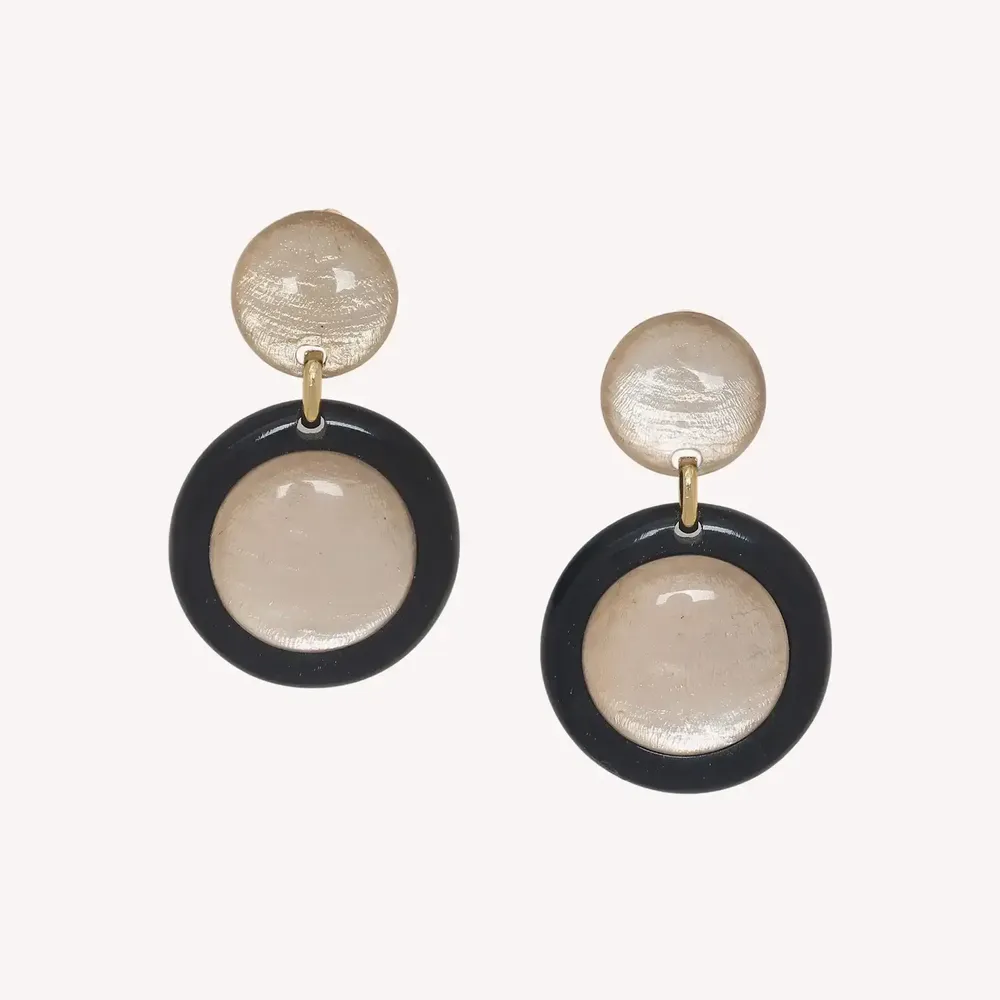 Jewelry - XL clip earrings 2 discs - Saint Honore - NATURE BIJOUX