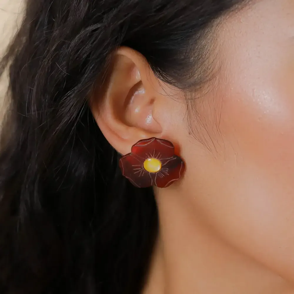 Jewelry - Small flower stud earrings - Son Jardin - NATURE BIJOUX