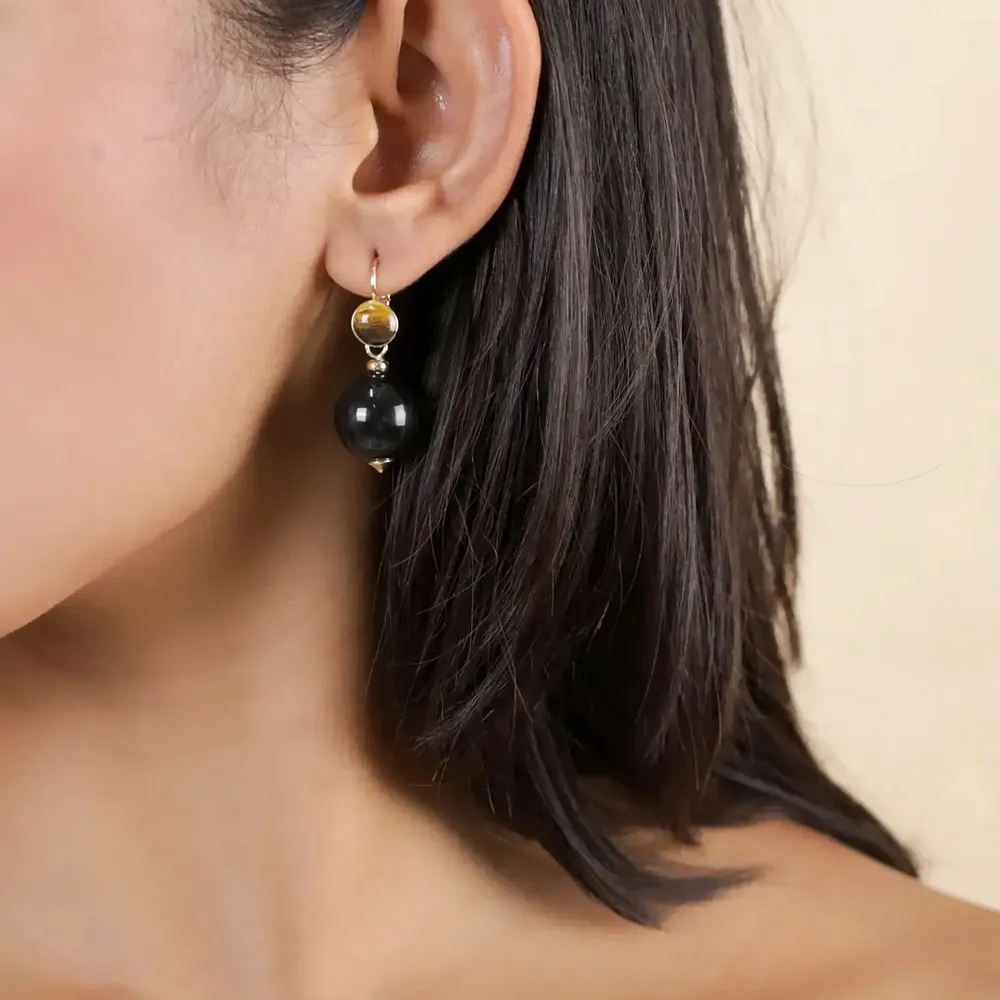 Jewelry - Small bead earrings - Zebra - NATURE BIJOUX