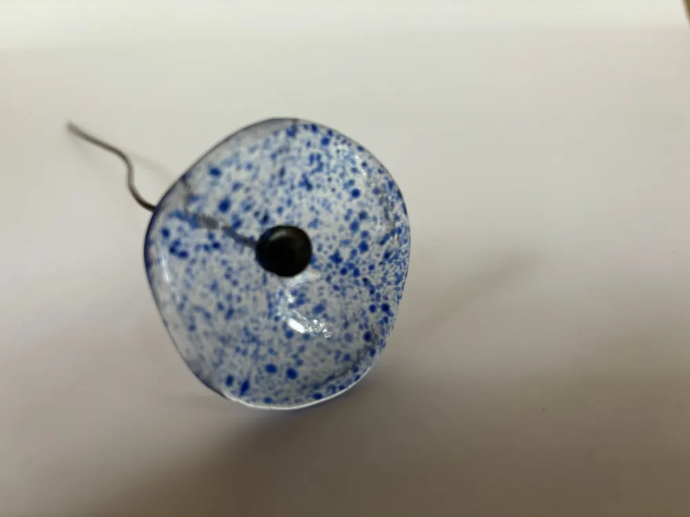 Floral decoration - Glass Flower For Outside In Transparent-D.Blu-L.Blue, flexi - CARNEOL GLASS