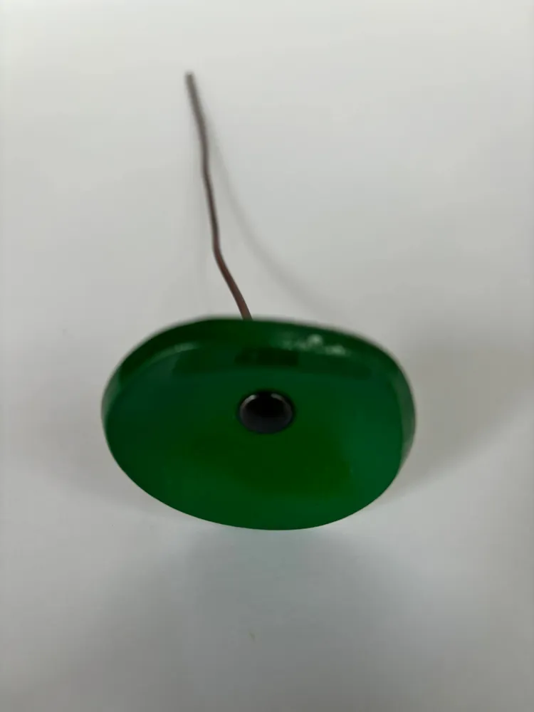 Décorations florales - Petite fleur en verre pour l'extérieur en vert sur tige flexible - CARNEOL GLASS