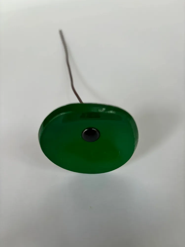 Décorations florales - Petite fleur en verre pour l'extérieur en vert sur tige flexible - CARNEOL GLASS