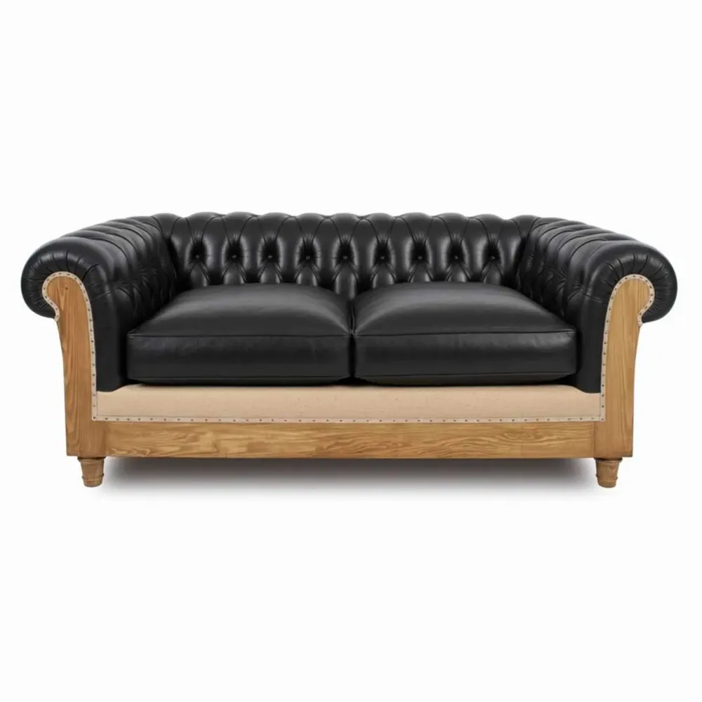Canapés pour collectivités - Chesterfield Essence Black|Canapé et fauteuil - CREARTE COLLECTIONS