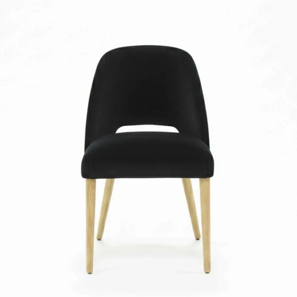 Chaises pour collectivités - Chaise noire Gom Hole | Chaise - CREARTE COLLECTIONS