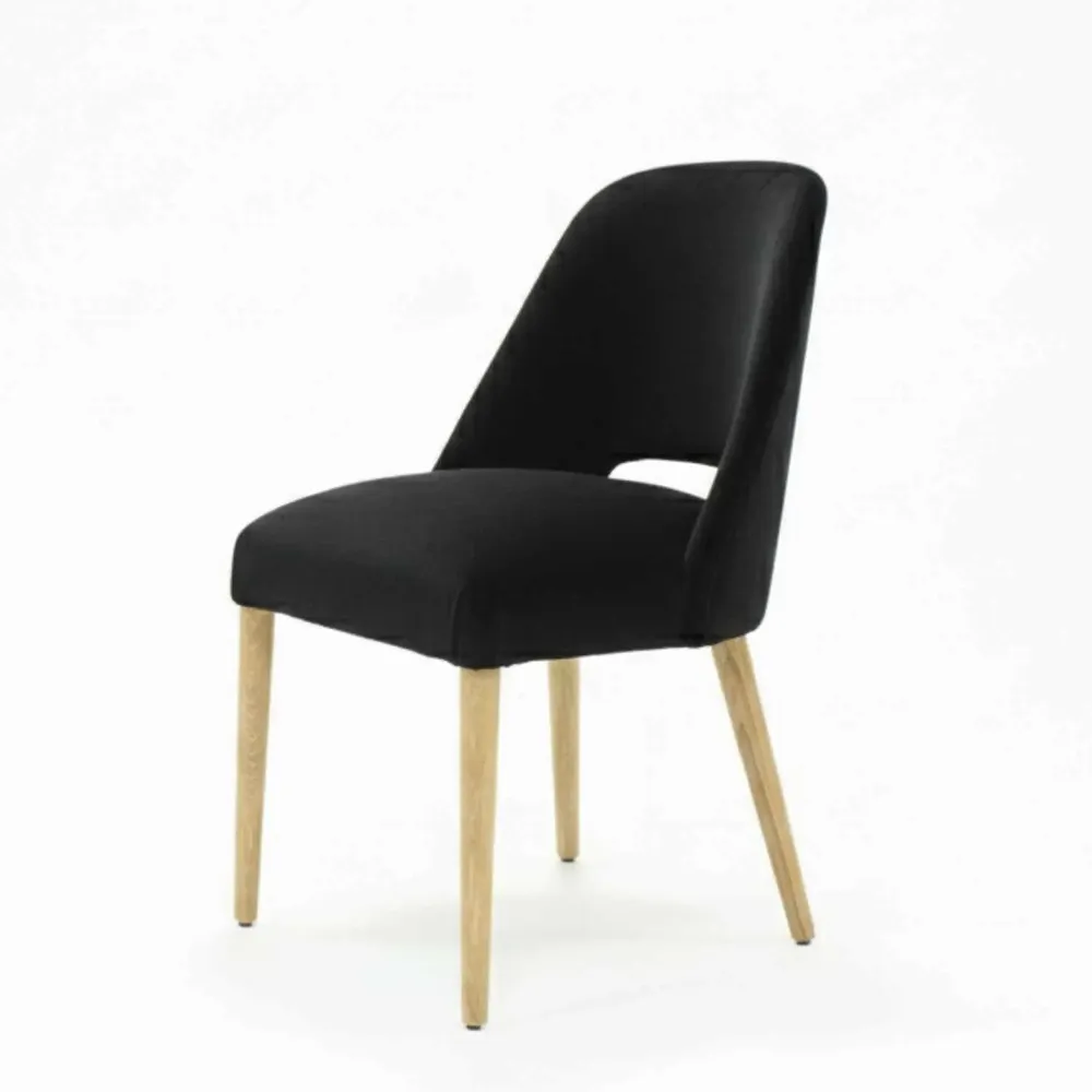 Chaises pour collectivités - Chaise noire Gom Hole | Chaise - CREARTE COLLECTIONS
