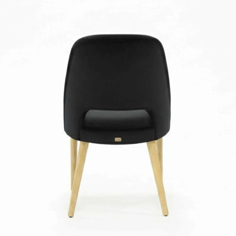 Chaises pour collectivités - Chaise noire Gom Hole | Chaise - CREARTE COLLECTIONS