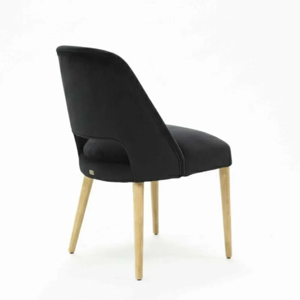 Chaises pour collectivités - Chaise noire Gom Hole | Chaise - CREARTE COLLECTIONS