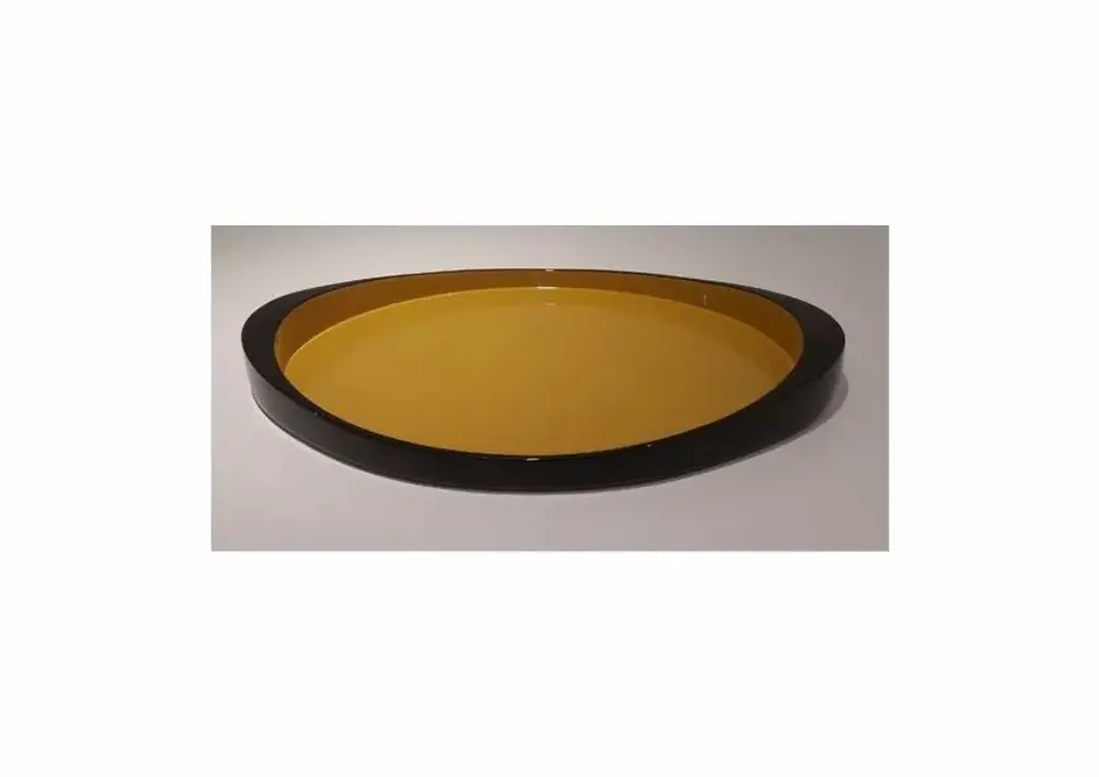 Plateaux - INES - Plateau ovale en laque bicolore - MAI HOME DECOR PTE LIMITED