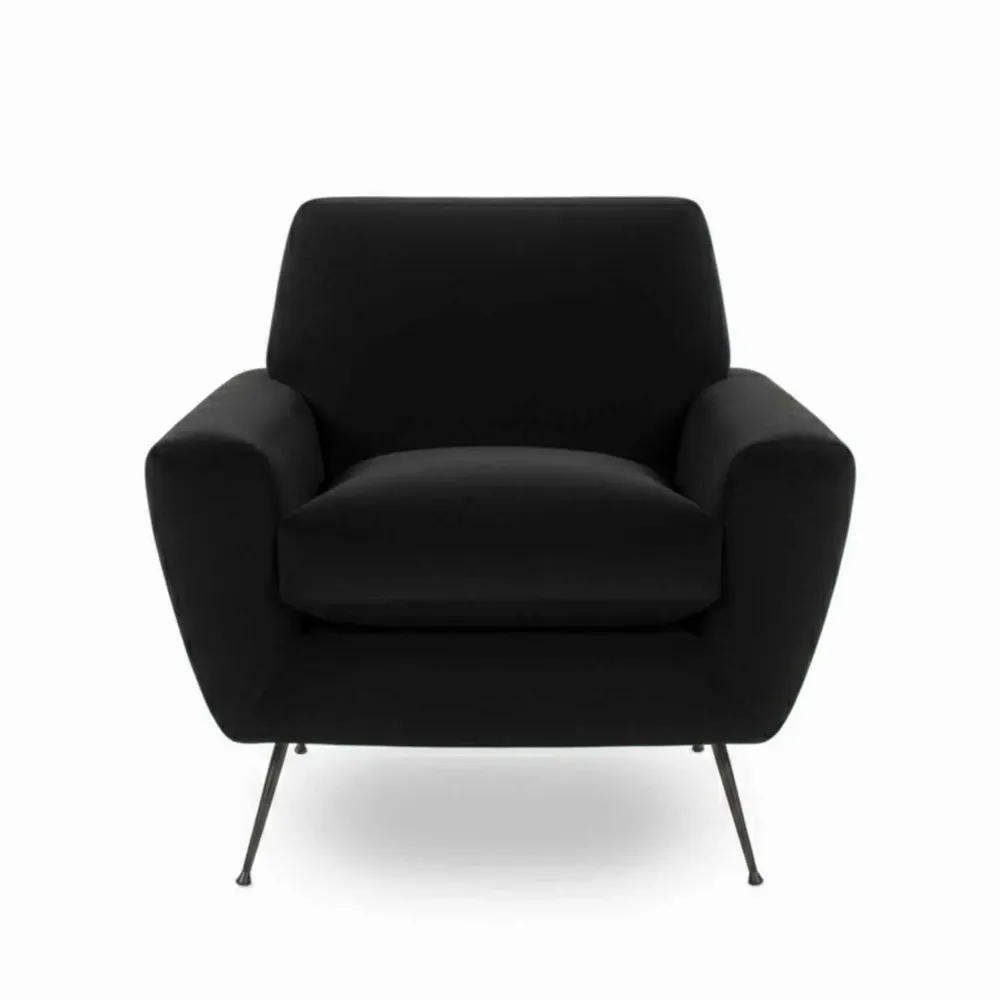 Lounge chairs for hospitalities & contracts - Diamond Contemporain Black | Armchair - CREARTE COLLECTIONS