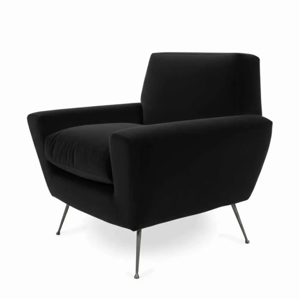 Lounge chairs for hospitalities & contracts - Diamond Contemporain Black | Armchair - CREARTE COLLECTIONS