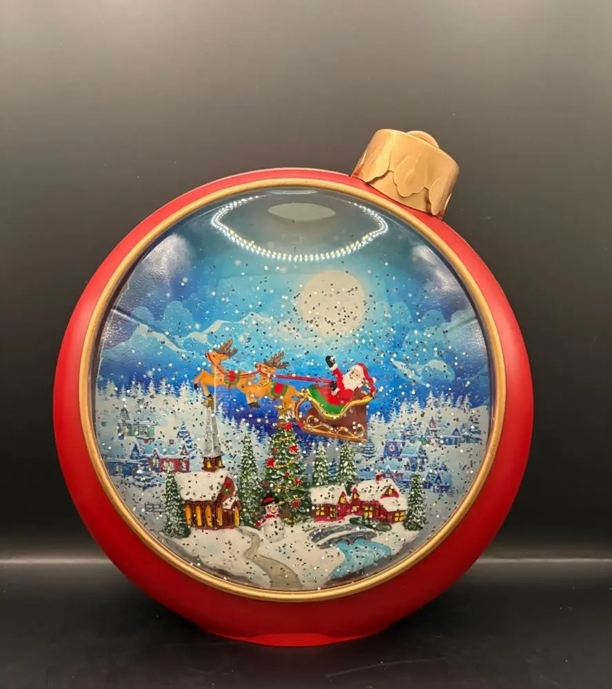 Autres décorations de Noël - Boule de Noël LED Musicale – Père Noël en Traîneau - BLUE STAR B.V.